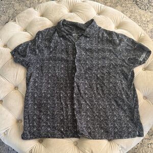 Express Black and White Paisley Shirt